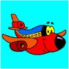 funny aeroplane coloring game
