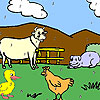 Funny farm animals coloring game