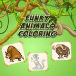 Funky Animals Coloring game