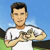 Gareth Bale hoofd voetbal spel