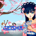 Geisha make-up en aankleden spel