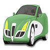 Зелени страхотна кола оцветяване игра