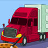 Página para colorear de camiones pesados juego