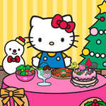 Hello Kitty en vrienden kerstdiner spel