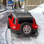 Conduite hivernale lourde en jeep jeu