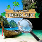 Diapositiva tropicale di oggetti nascosti gioco