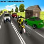 Магистрала ездач мотоциклет състезател 3d игра