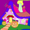 Gyerekek Halloween színező játék