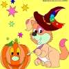 Gyerekek színezés Boldog Halloween 2 játék