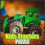Gyerek traktorok puzzle játék