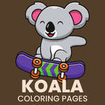 Страници за оцветяване на коали игра