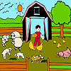 Lambs farm coloring game