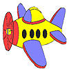 Kis repülőgép színező játék