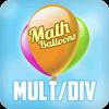 Globos de matemáticas multiplicación división juego