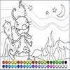 Moonlight monster coloring game