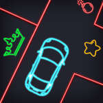 Neon car Puzzle game