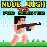 Noob Rush vs Pro Monsters spel