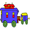 Old village carriage coloring game
