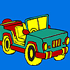 Coloriage jeep haut ouvert jeu