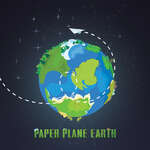 Papieren Vliegtuig Aarde spel