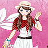 Pink garden girl dress up game