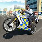 Policía persigue al conductor de la motocicleta juego