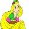 Principessa ha una colorazione dei capelli lunghi gioco