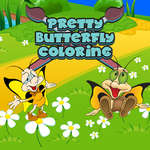 Красива пеперуда оцветяване игра