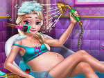 Pregnant Ice Queen Bath Care game