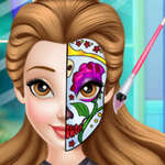 Tendencia de pintura facial de princesa juego