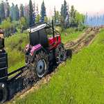 Echte Ketting Tractor trekken trein simulator spel