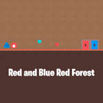 Roter und blauer roter Wald Spiel
