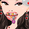 Romantisches Mädchen beim Zahnarzt Spiel