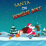 Santa na bicykli Wheelie hra