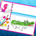 Sea Creatures Carte de colorat joc