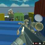 Tir Blocky Combat Swat GunGame Survie jeu