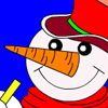 Sneeuwpop kleurplaat spel