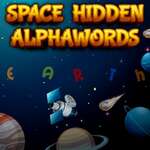 Ausgeblendete Alphawörter im Weltraum Spiel