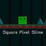Vierkante Pixel Slime spel