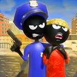 Stickman Rendőrség VS Gengszterek Utcai küzdelem játék