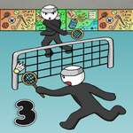 Strichmännchen Badminton 3 Spiel