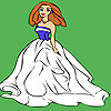 Susie rochie albă de colorat joc