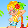 Nyáron strand lány játék