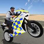 Szuper kaszkadőr rendőrségi kerékpár szimulátor 3D játék