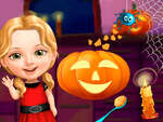 Süßes Baby Mädchen Halloween Spaß Spiel