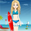 A szörfözés lány öltöztetős játék