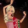 Traditionellen Indien Kleid Saree Spiel