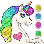 Unicorn Dress Up Coloring Book game