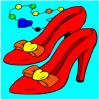 Дамски обувки за оцветяване игра